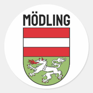 Coat of Arms of Mödling, AUSTRIA Classic Round Sticker