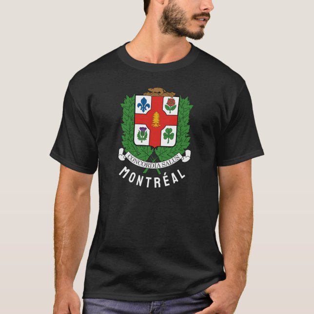 Coat of Arms of Montréal, CANADA T-Shirt (Front)