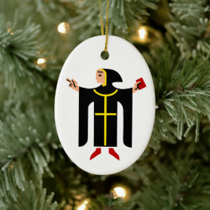 Coat of Arms of Munich Ceramic Tree Decoration