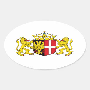 Coat of Arms of Neuss, Germany Oval Sticker