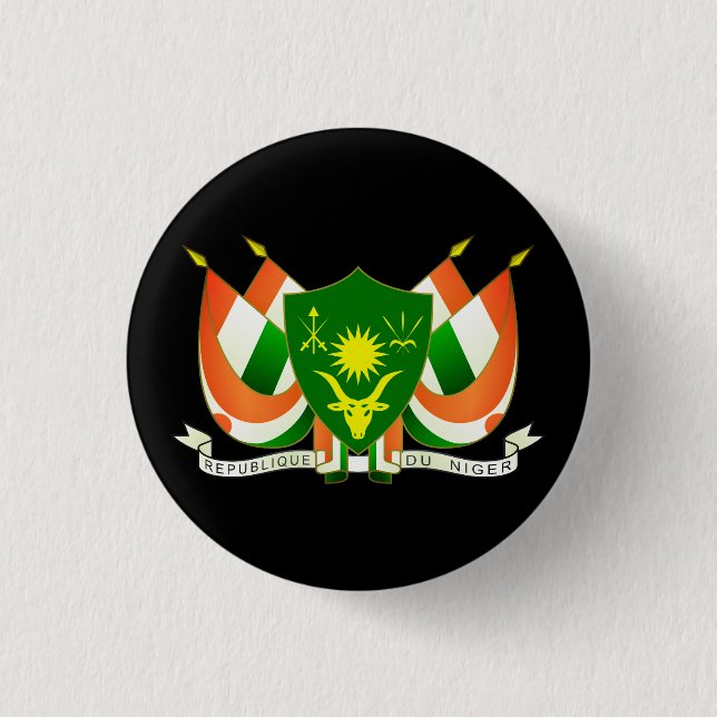 Coat of Arms of Niger 3 Cm Round Badge (Front)