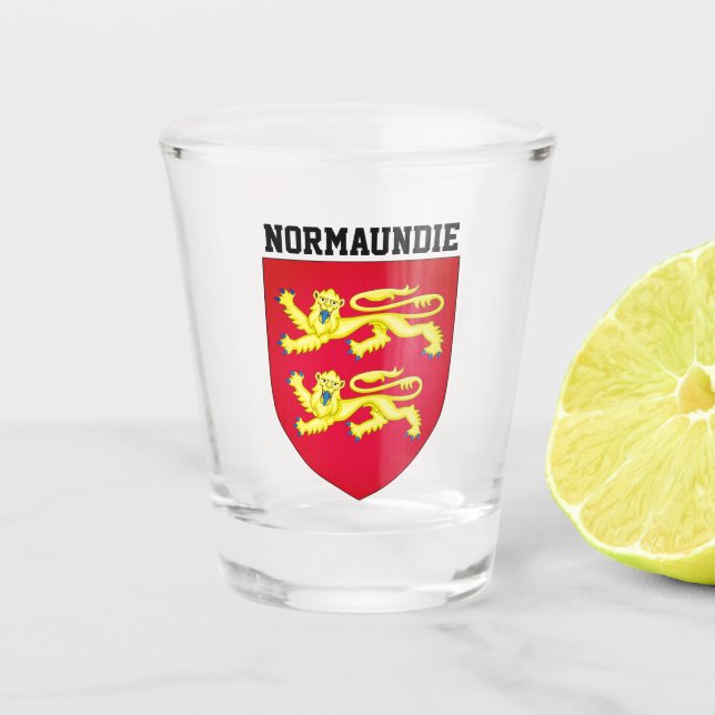 Coat of Arms of Normandy - FRANCE Shot Glass (Front)