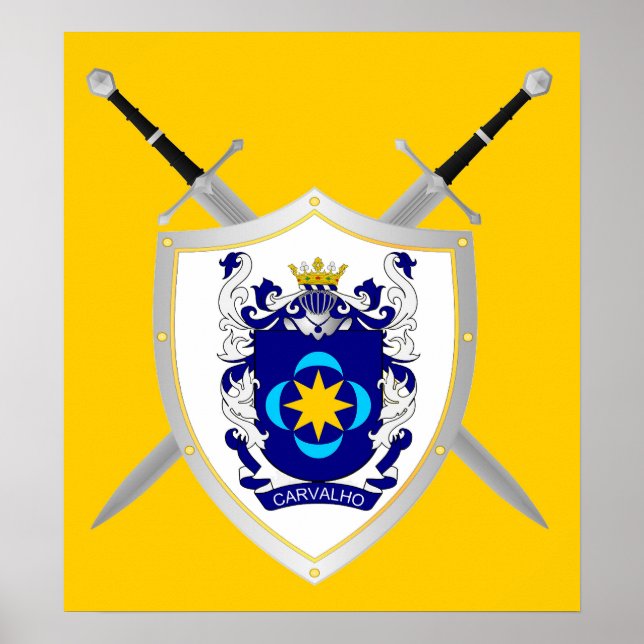 Coat of arms of oak family poster (Front)