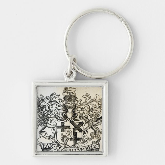 Coat of arms of Oliver Cromwell Key Ring (Front)