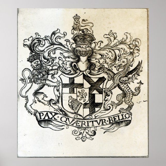 Coat of arms of Oliver Cromwell Poster (Front)