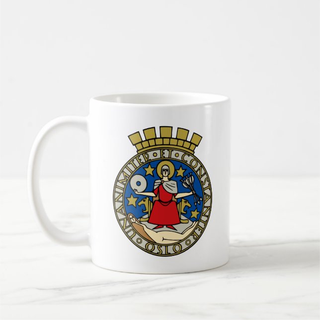 Coat of Arms of Oslo, Norway Coffee Mug (Left)