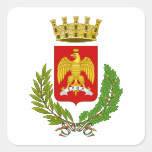 Coat of arms of Palermo - city, Sicily Square Sticker