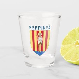 Coat of Arms of Perpignan, FRANCE Shot Glass