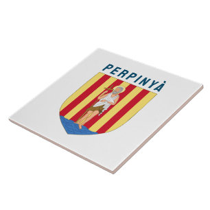 Coat of Arms of Perpignan, FRANCE Tile