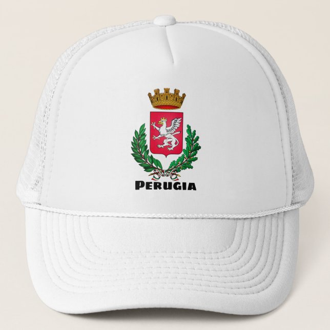 Coat of Arms of Perugia, Italia Trucker Hat (Front)