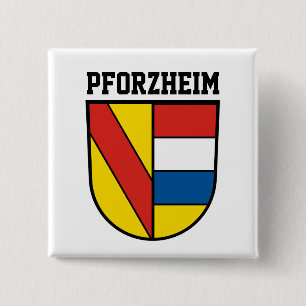 Coat of Arms of Pforzheim, Germany 15 Cm Square Badge