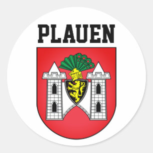 Coat of Arms of Plauen, Germany Classic Round Sticker