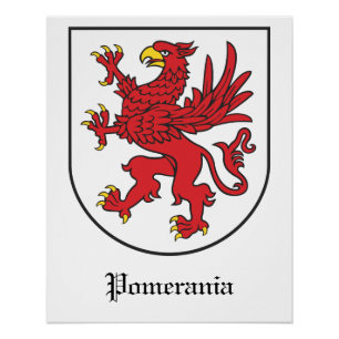 Coat of Arms of Pomerania Majestic Griffin Art Poster