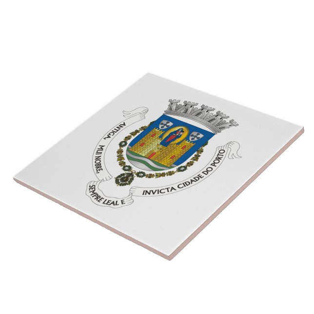 Coat of Arms of Porto, PORTUGAL Tile (Side)