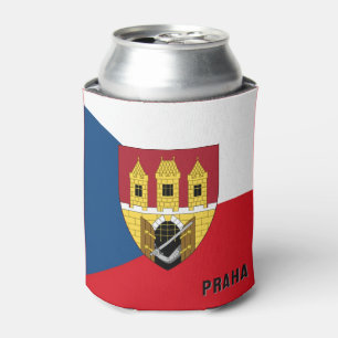 Coat of arms of Prague, Czech Republic Can Cooler