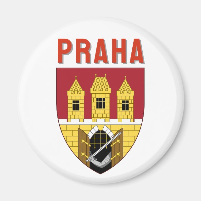 Coat of arms of Prague, Czech Republic Magnet (Front)