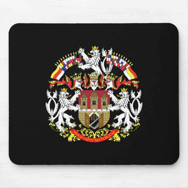 Coat of Arms of Prague Mouse Mat (Front)