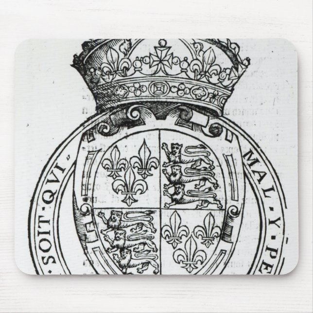 Coat of Arms of Queen Elizabeth I Mouse Mat (Front)