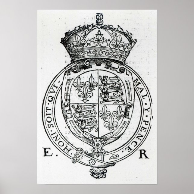 Coat of Arms of Queen Elizabeth I Poster (Front)
