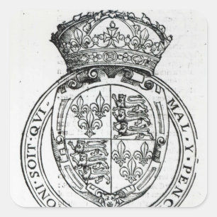 Coat of Arms of Queen Elizabeth I Square Sticker