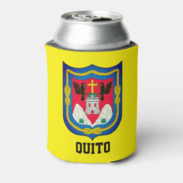 Coat of Arms of Quito, Ecuador Can Cooler (Can Back)