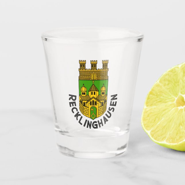 Coat of Arms of Recklinghausen, Germany Shot Glass (Front)