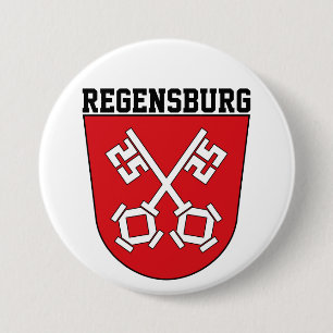 Coat of Arms of Regensburg, Germany 7.5 Cm Round Badge