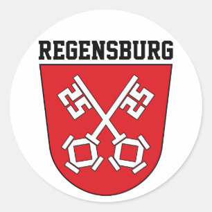 Coat of Arms of Regensburg, Germany Classic Round Sticker