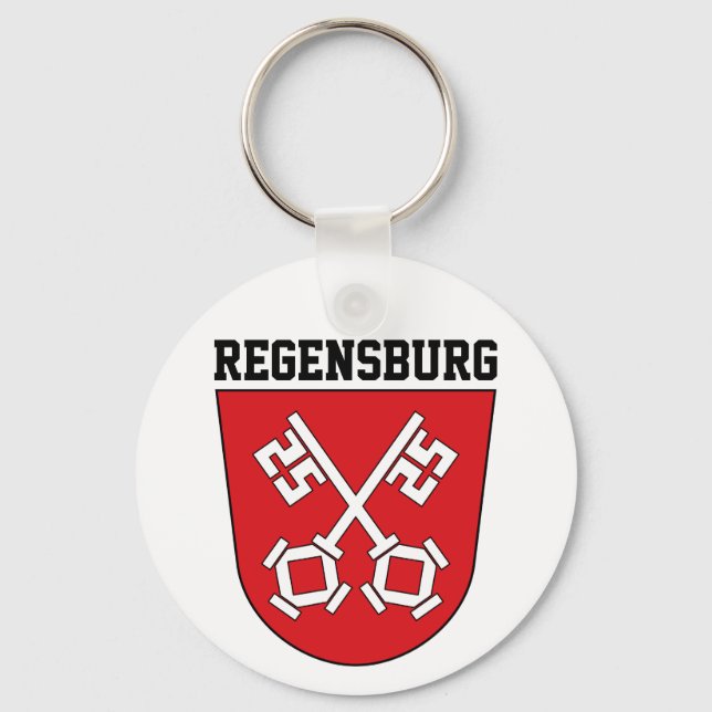 Coat of Arms of Regensburg, Germany Key Ring (Front)