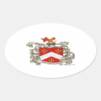 Coat of Arms of Richard Arnold of Dorset, England Oval Sticker