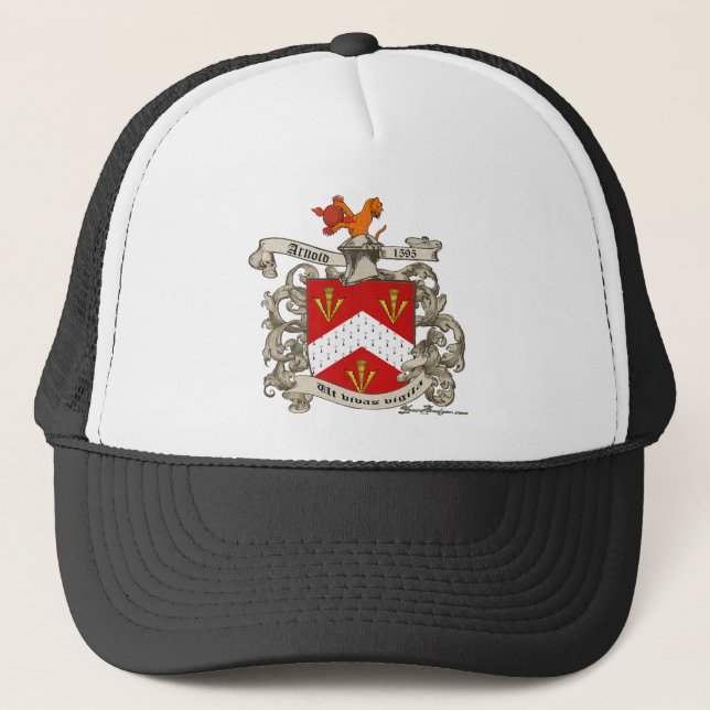 Coat of Arms of Richard Arnold of Dorset, England Trucker Hat (Front)