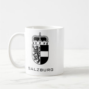Coat of Arms of Salzburg Monochrome Fine Art Coffee Mug