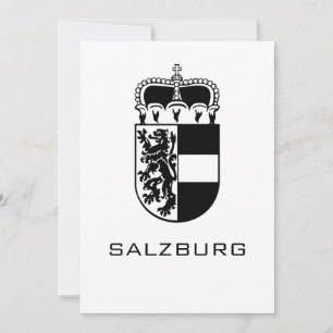 Coat of Arms of Salzburg Monochrome Fine Art Invitation