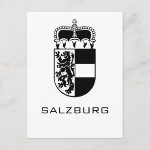 Coat of Arms of Salzburg Monochrome Fine Art Postcard