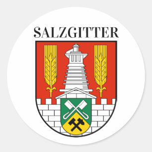 Coat of Arms of Salzgitter, Germany Classic Round Sticker
