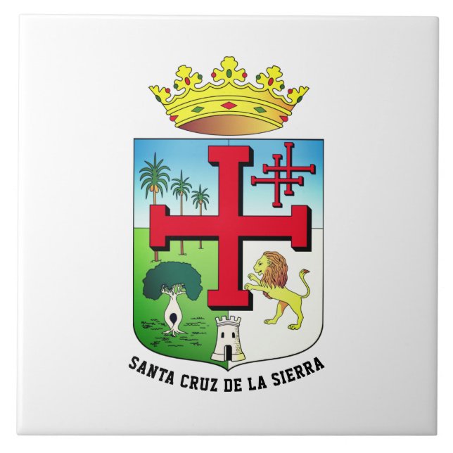 Coat of Arms of Santa Cruz de la Sierra (Bolivia) Tile (Front)