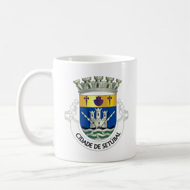 Coat of Arms of Setúbal, PORTUGAL Coffee Mug (Left)
