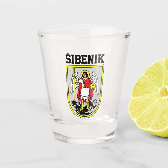 Coat of Arms of Šibenik - Croatia Shot Glass (Front)