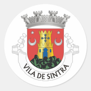 Coat of Arms of Sintra, PORTUGAL Classic Round Sticker