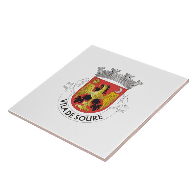 Coat of Arms of Soure, Portugal Tile (Side)