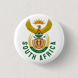 Coat of Arms of South Africa 3 Cm Round Badge