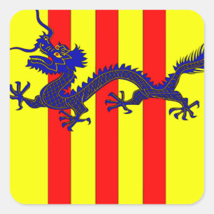 Coat of Arms of South Vietnam (1954 - 1955) Square Sticker