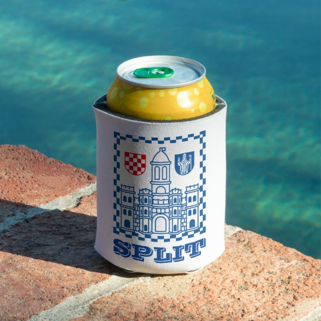 Coat of Arms of Split, Croatia Can Cooler (In Situ Pool)