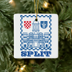 Coat of Arms of Split, Croatia Ceramic Ornament