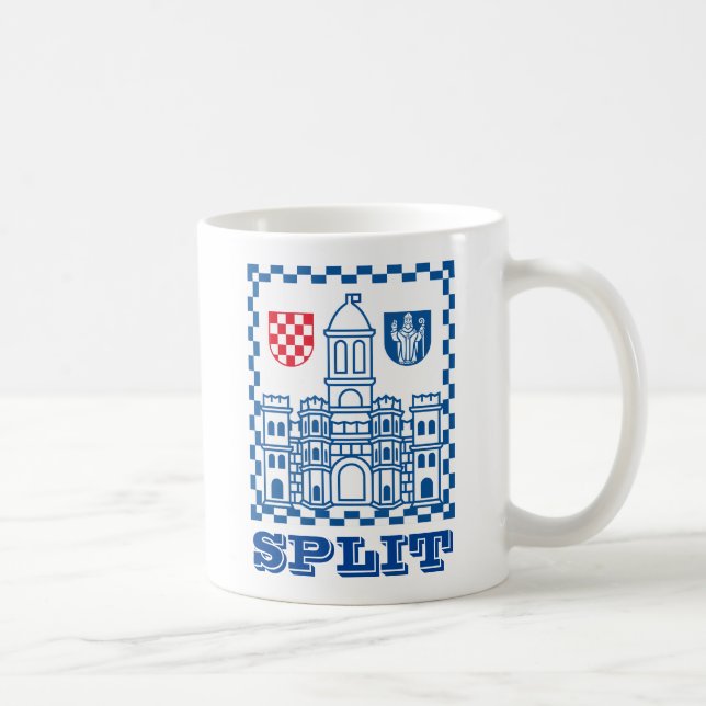Coat of Arms of Split, Croatia Coffee Mug (Right)