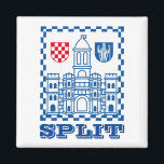 Coat of Arms of Split, Croatia Magnet<br><div class="desc">Grad Split,  Hrvatska
City of Split,  Croatia</div>