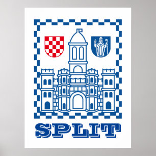 Coat of Arms of Split, Croatia Poster