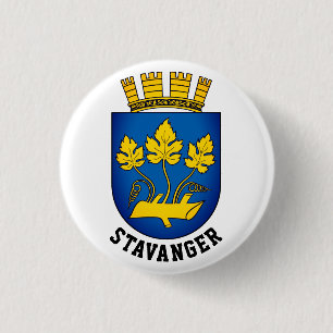 Coat of Arms of Stavanger, Norway 3 Cm Round Badge