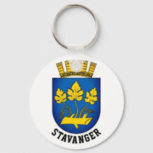 Coat of Arms of Stavanger, Norway Key Ring