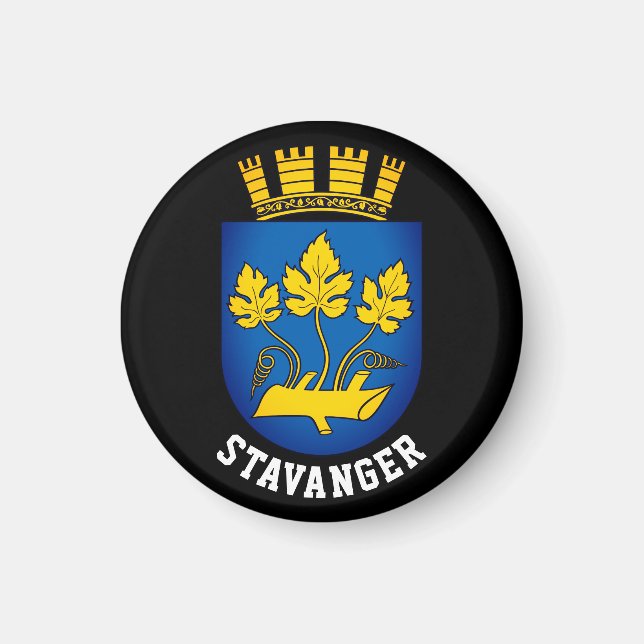 Coat of Arms of Stavanger, Norway Magnet (Front)